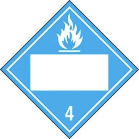 Accuform BLANK DOT PLACARD HAZARD CLASS 4 MPL4DG4BRM25 MPL4DG4BRM25